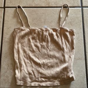 Light Brown Cropped Tank Top